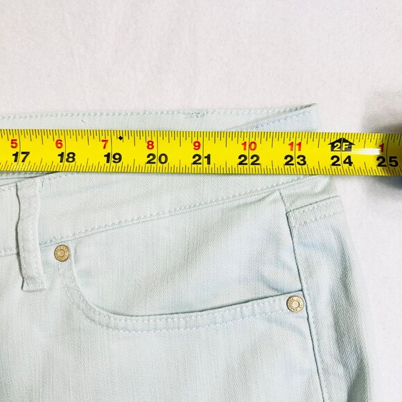 Talbots Women's Stretch Mint Green Stretch Cropped Jeans Size 46x29 - Picture 7 of 10